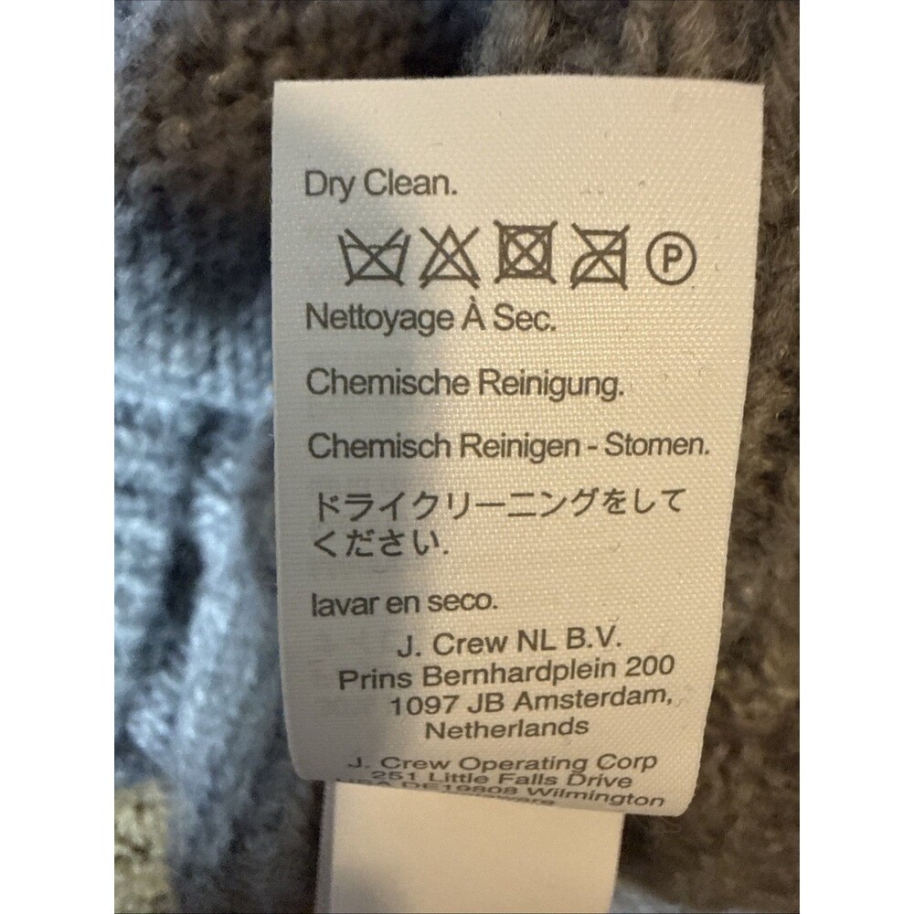 J.Crew Alpaca Merino Wool Blend Turtleneck Poncho Cape Sweater Gray M/L - Picture 8 of 11